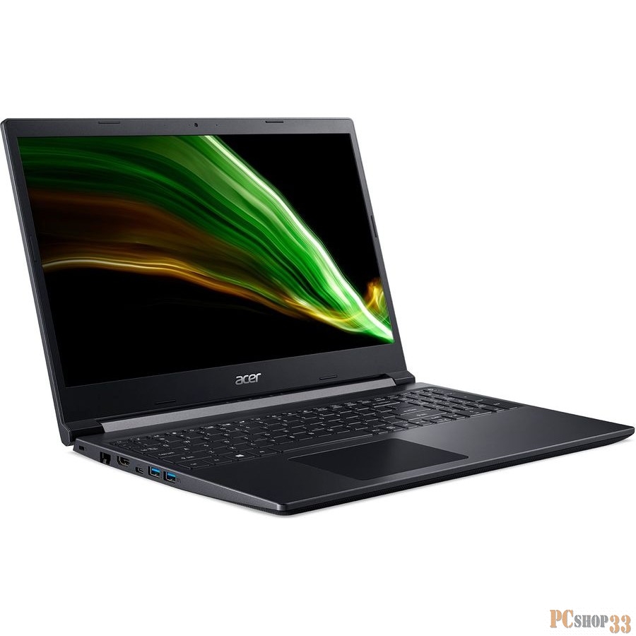 Ноутбук Acer Aspire 7 A715-42G-R64S Ryzen 5 5500U 16Gb SSD512Gb NVIDIA GeForce GTX 1650 4Gb 15.6 IPS FHD (1920x1080) Eshell black WiFi BT Cam (NH.QBFER.00C)