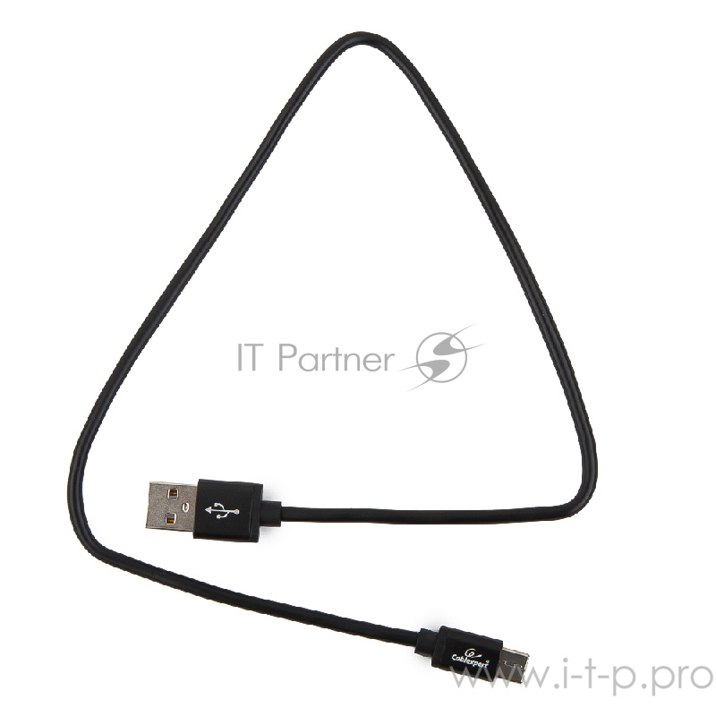 Кабель Cablexpert Кабель USB 2.0 CC-S-USBC01Bk-0.5M, AM/Type-C, серия Silver, длина 0.5м, черный, блистер