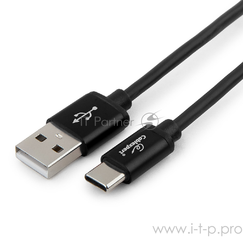 Кабель Cablexpert Кабель USB 2.0 CC-S-USBC01Bk-0.5M, AM/Type-C, серия Silver, длина 0.5м, черный, блистер