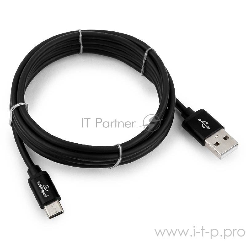 Кабель Cablexpert Кабель USB 2.0 CC-S-USBC01Bk-1.8M, AM/Type-C, серия Silver, длина 1.8м, черный, блистер