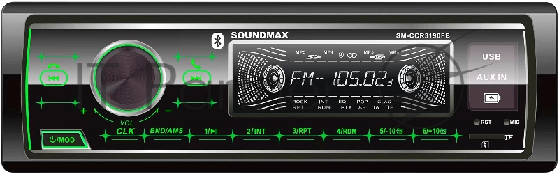 Автомагнитола Soundmax SM-CCR3190FB 1DIN 4x50Вт