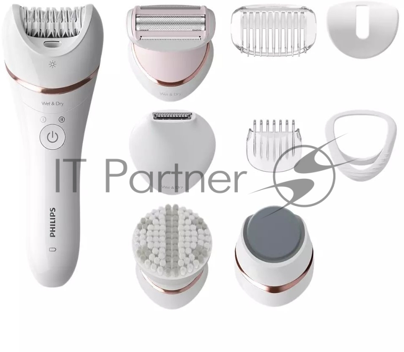 Эпилятор Philips BRE740/10 скор.:2 насад.:8 от аккум. белый