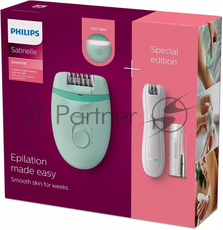 Эпилятор Philips BRP529/00 скор.:2 насад.:1 от аккум. белый