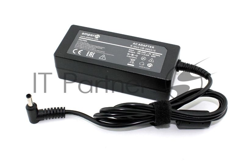 Блок питания (сетевой адаптер) Amperin AI-AS65B для ноутбуков Asus 19V 3.42A 4.5x3.0mm Pin 65W