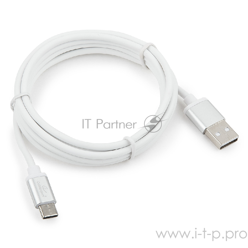 Кабель Cablexpert Кабель USB 2.0 CC-S-USBC01W-1.8M, AM/Type-C, серия Silver, длина 1.8м, белый, блистер