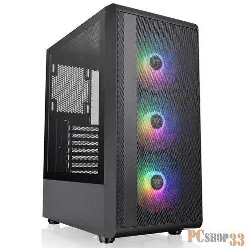 Корпус Thermaltake S200 TG ARGB CA-1X2-00M1WN-00 /Black/Win/SPCC/Tempered Glass*1/120mm ARGB Lite Fan*3/Brown Box