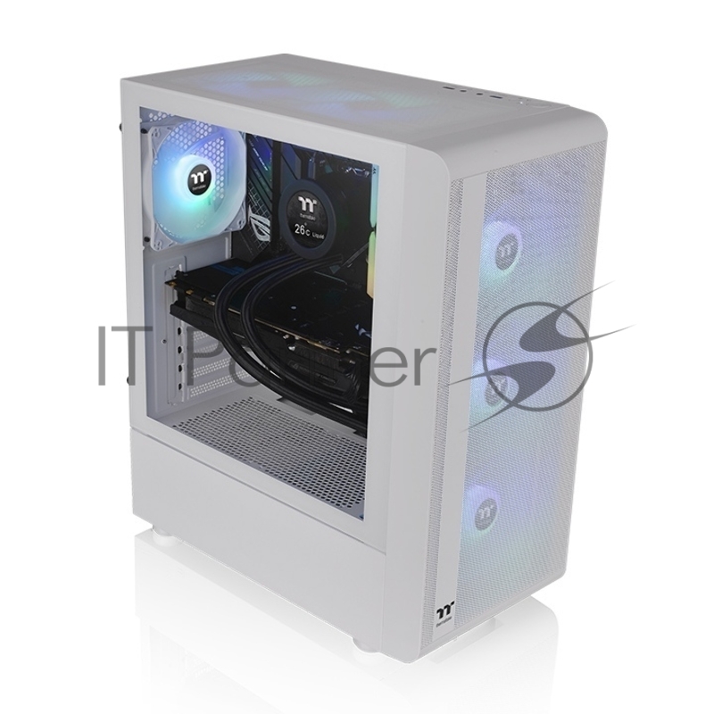 Корпус Thermaltake S200 TG ARGB Snow CA-1X2-00M6WN-00 /White/Win/SPCC/Tempered Glass*1/120mm ARGB Lite Fan*3/Brown Box