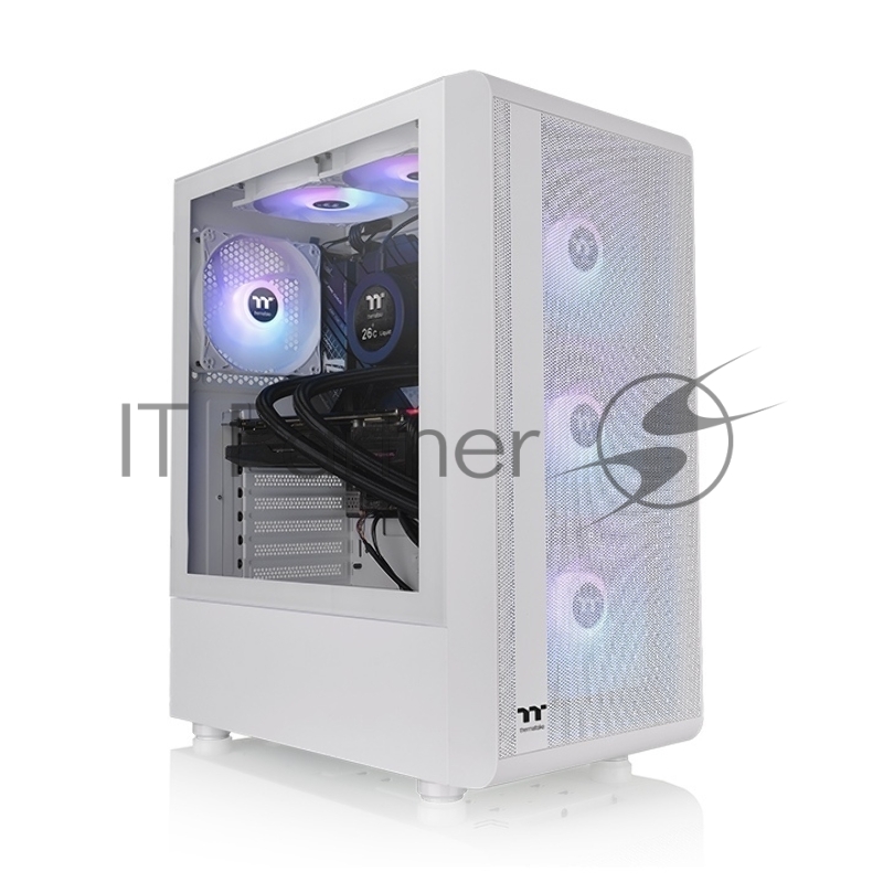 Корпус Thermaltake S200 TG ARGB Snow CA-1X2-00M6WN-00 /White/Win/SPCC/Tempered Glass*1/120mm ARGB Lite Fan*3/Brown Box