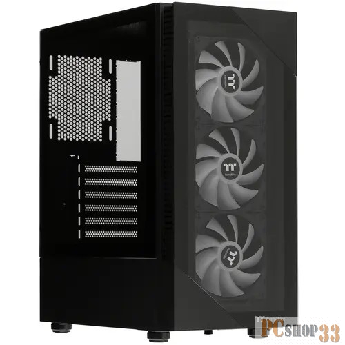 Корпус Thermaltake View 200 TG ARGB CA-1X3-00M1WN-00 /Black/Win/SPCC/Tempered Glass*1/120mm ARGB Lite Fan*3/Brown Box