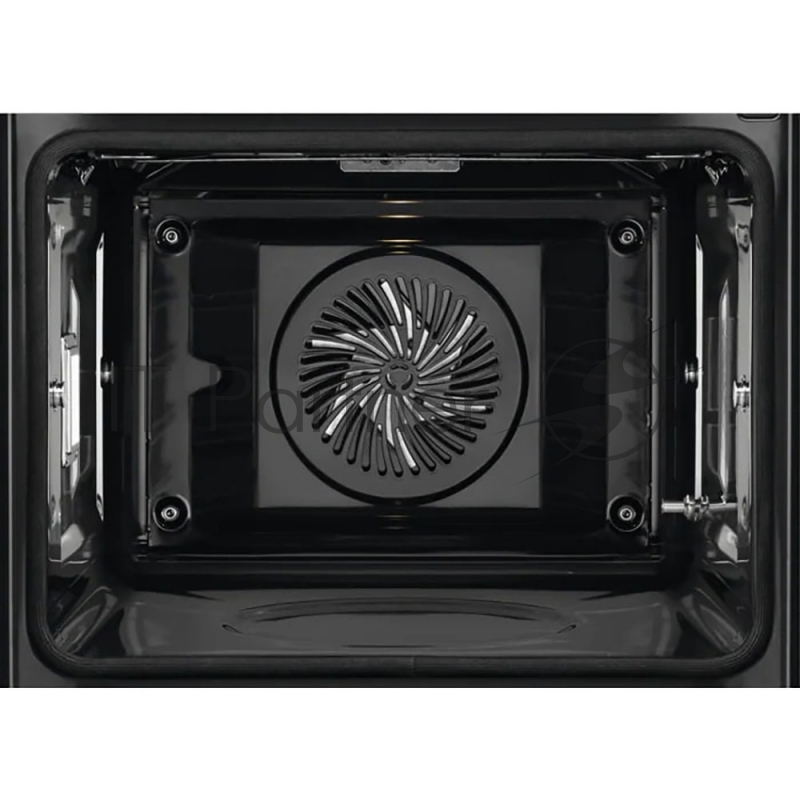 Встраиваемая электрическая духовка AEG BPE742380B AssistedCook, основной цвет - чёрный, сенсорное управление, ЖК-дисплей, электронное регулирование времени и температуры, будильник, таймер отключения, отложенный старт, хромированные направляющие из