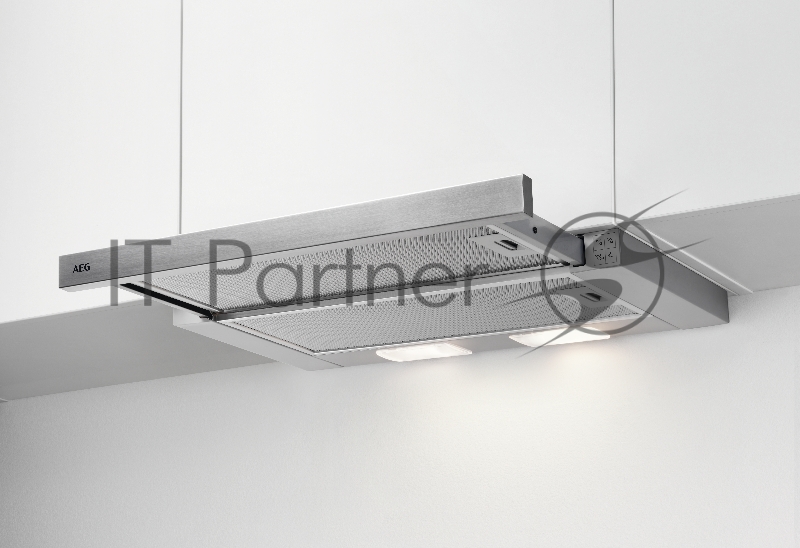 Вытяжка AEG DPB2621S телескопическая, 60 см. шириной, управление механическое кнопками