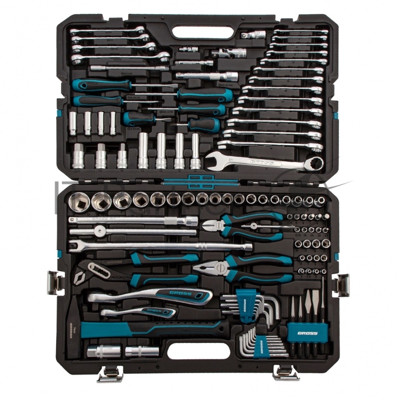 Набор инструментов 115 пред. , 120 зубьев, CrV, 1/4, 1/2// Gross