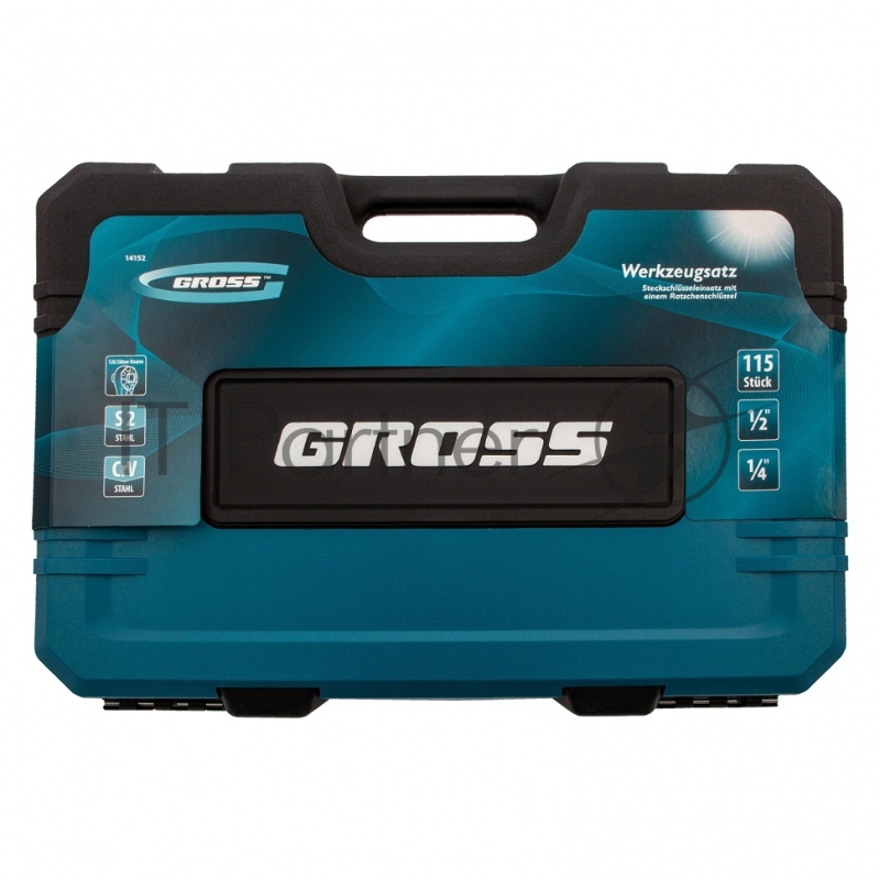Набор инструментов 115 пред. , 120 зубьев, CrV, 1/4, 1/2// Gross