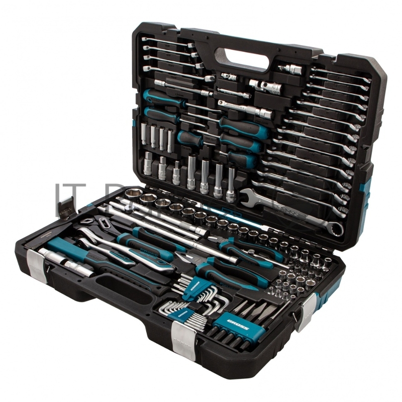 Набор инструментов 115 пред. , 120 зубьев, CrV, 1/4, 1/2// Gross