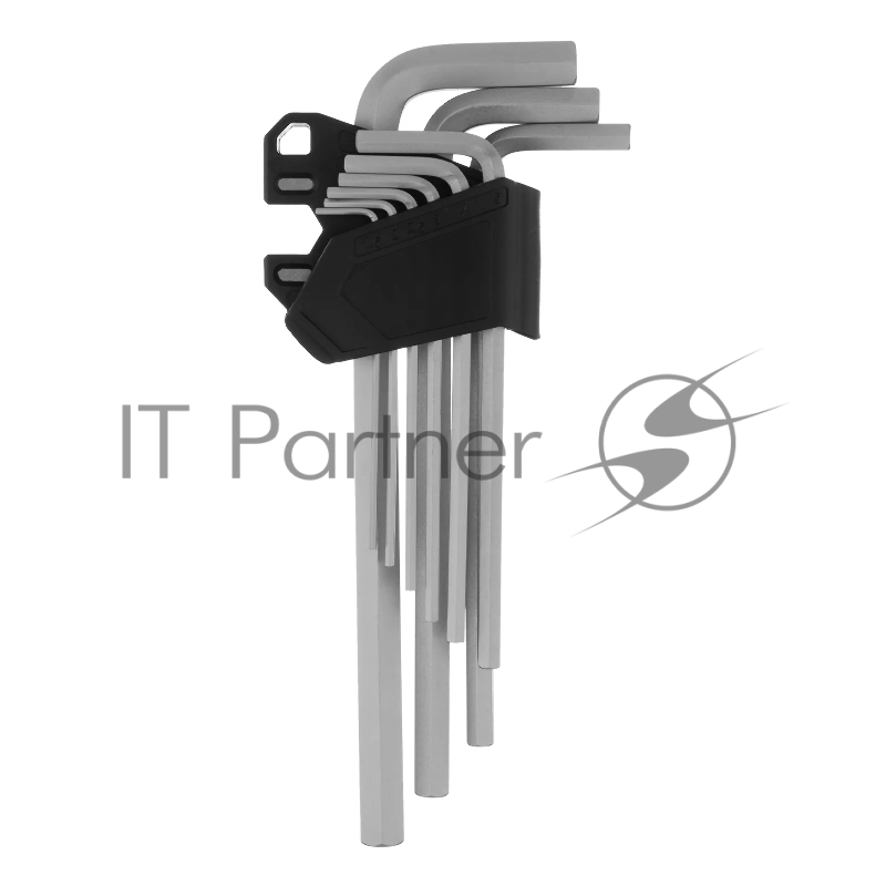 Набор ключей имбусовых, HEX, 1,5-10 мм, CrV, 9 шт., удлиненные// Denzel