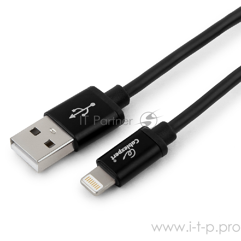 Кабель Cablexpert Кабель для Apple CC-S-APUSB01Bk-1.8M, AM/Lightning, серия Silver, длина 1.8м, черный, блистер