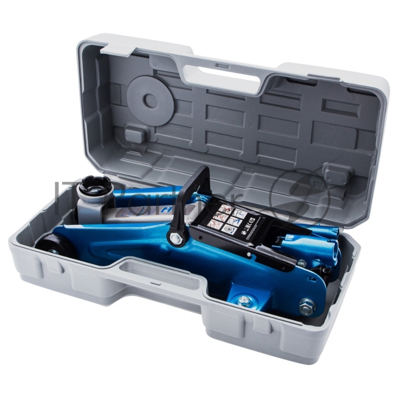 Домкрат гидравлический подкатной, 2 т, h подъема 140-340 мм, в кейсе// Stels