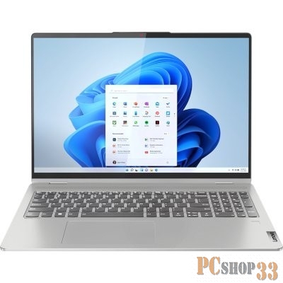Ноутбук Lenovo IdeaPad Flex 5 16IAU7 16(2560x1600 IPS)/Touch/Intel Core i7 1255U(1.7Ghz)/16384Mb/1024SSDG Iris Xe Graphics/Cam/BT/WiFi/52WHr/war 1y/2.1kg/grey/Win11Home + 65W, Pen, RU kbd