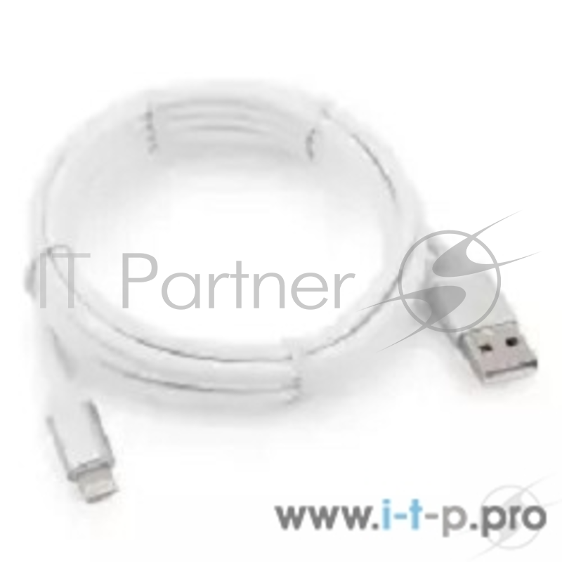 Кабель Cablexpert Кабель для Apple CC-S-APUSB01W-0.5M, AM/Lightning, серия Silver, длина 0.5м, белый, блистер