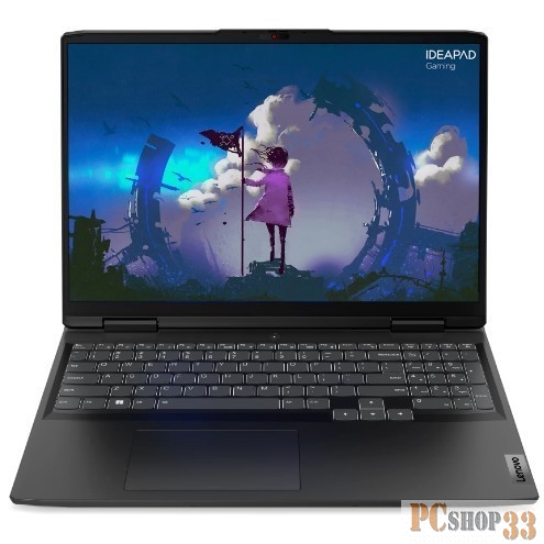 Ноутбук Lenovo IdeaPad Gaming 3 16ARH7 16(1920x1200 IPS)/AMD Ryzen 5 6600H(3.3Ghz)/16384Mb/512SSDGb GeForce RTX3050Ti(4096Mb)/Cam/BT/WiFi/ 1y/2.5kg/onyx grey/Win11Home + 170W, RU kbd