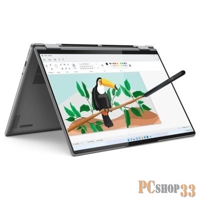Ноутбук Lenovo Yoga 7 16IAP7 16(2560x1600 IPS)/Touch/Intel Core i5 1240P(1.7Ghz)/16384Mb/512SSDGb Iris Xe Graphics/Cam/BT/WiFi/71WHr/war 1y/1.98kg/grey/Win11Home + 65W, Pen, RU kbd