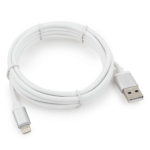 Кабель Cablexpert Кабель для Apple CC-S-APUSB01W-1M, AM/Lightning, серия Silver, длина 1.8м, белый, блистер