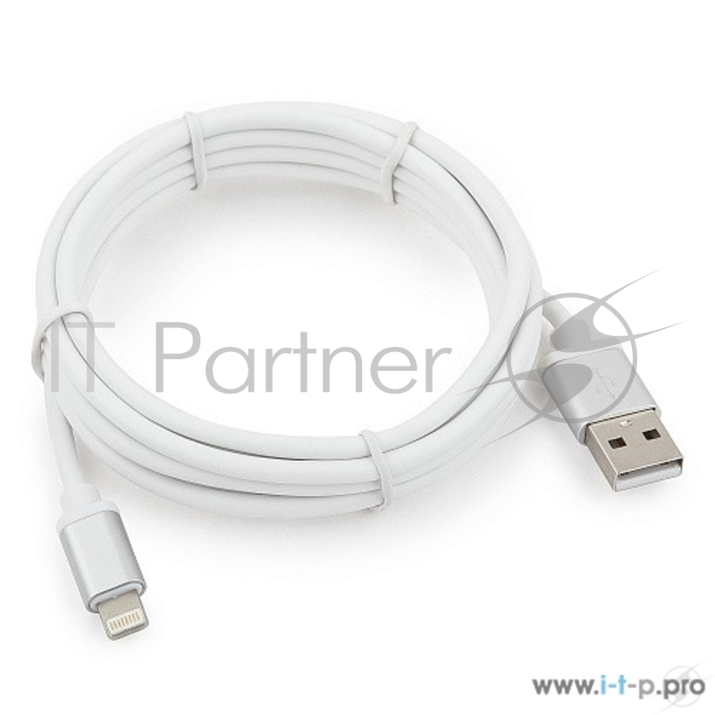 Кабель Cablexpert Кабель для Apple CC-S-APUSB01W-1M, AM/Lightning, серия Silver, длина 1м, белый, блистер
