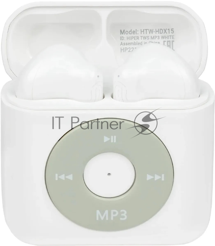 Гарнитура вкладыши Hiper TWS MP3 HDX15 белый беспроводные bluetooth в ушной раковине (HTW-HDX15)