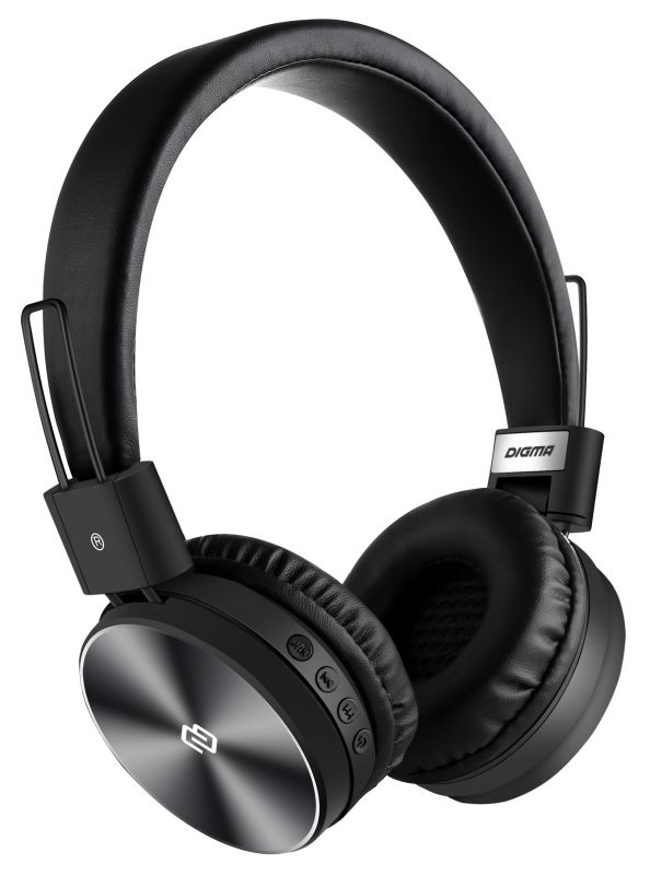 Наушники Digma Digma BT-12 красный/черный беспроводные bluetooth (оголовье)