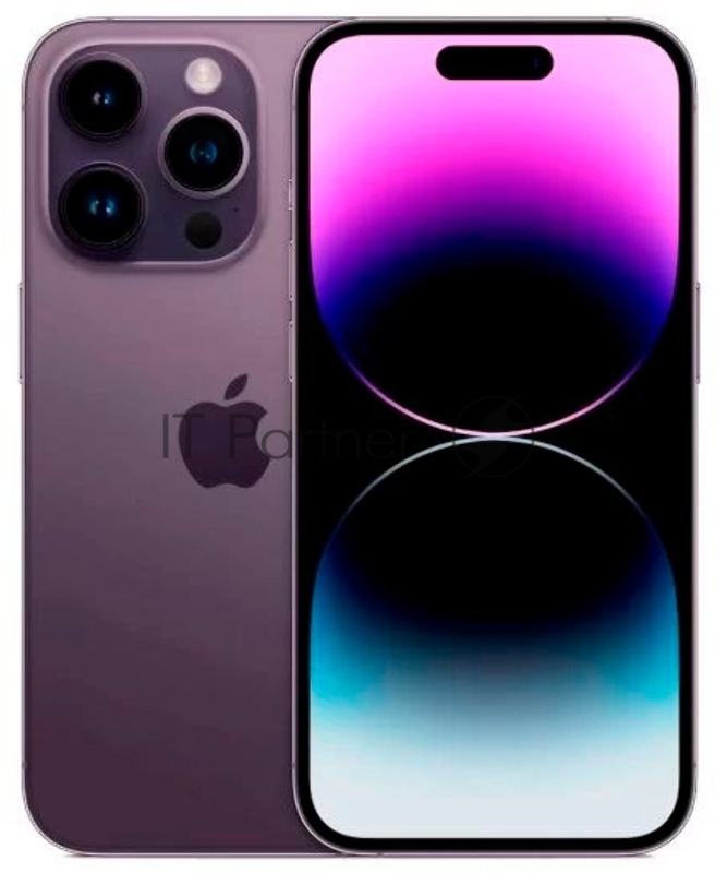 Смартфон Apple A2889 iPhone 14 Pro 256Gb 6Gb фиолетовый моноблок 3G 4G 2Sim 6.1 1179x2556 iOS 16 48Mpix 802.11 a/b/g/n/ac/ax NFC GPS GSM900/1800 GSM1900 TouchSc Ptotect