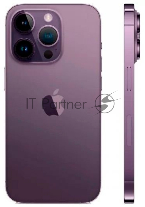 Смартфон Apple A2889 iPhone 14 Pro 256Gb 6Gb фиолетовый моноблок 3G 4G 2Sim 6.1 1179x2556 iOS 16 48Mpix 802.11 a/b/g/n/ac/ax NFC GPS GSM900/1800 GSM1900 TouchSc Ptotect