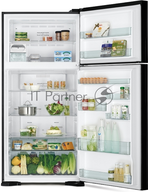 Холодильник Hitachi R-VG660PUC7-1 GGR серое стекло (двухкамерный)