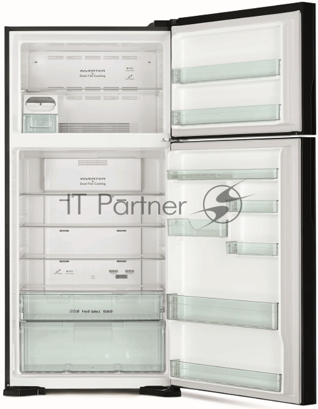 Холодильник Hitachi R-VG660PUC7-1 GGR серое стекло (двухкамерный)