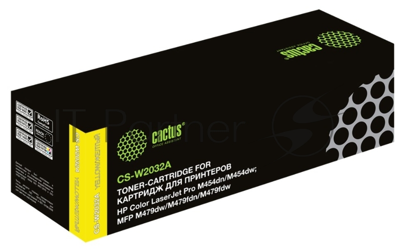 Картридж лазерный Cactus CSP-W2032A желтый (2100стр.) для HP LJ M454/MFP M479
