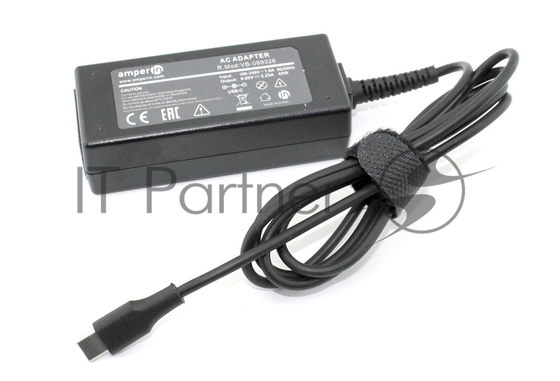 Блок питания (сетевой адаптер) Amperin AI-HP45C для ноутбуков HP 15V 3A Type-C 45W