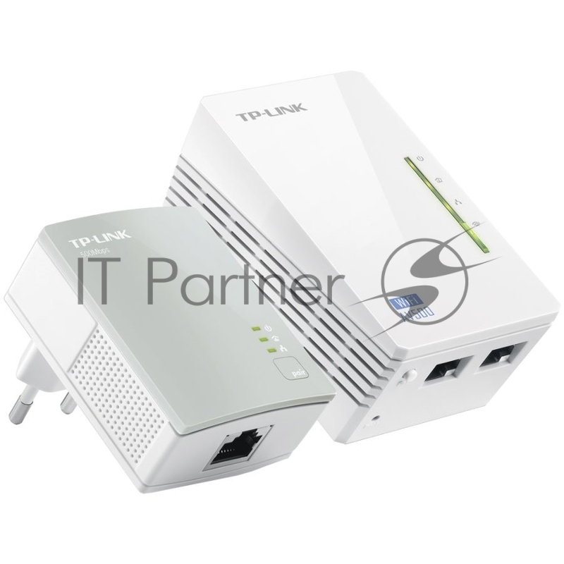 Комплект адаптеров TP-Link TL-WPA4220 KIT, AV600 Powerline с Wi-Fi N300, TL-WPA4220 (1 шт.) + TL-PA4010 (1 шт.)