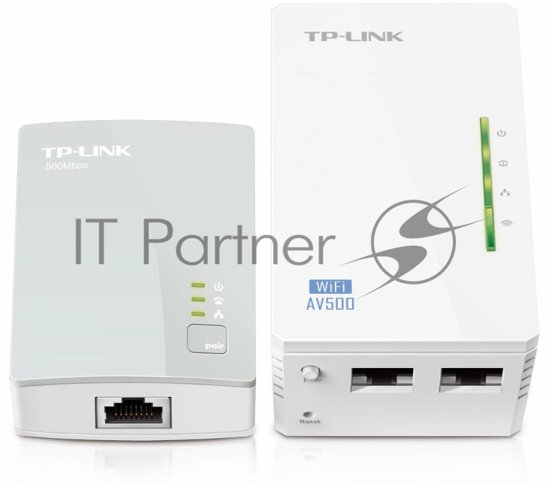 Комплект адаптеров TP-Link TL-WPA4220 KIT, AV600 Powerline с Wi-Fi N300, TL-WPA4220 (1 шт.) + TL-PA4010 (1 шт.)