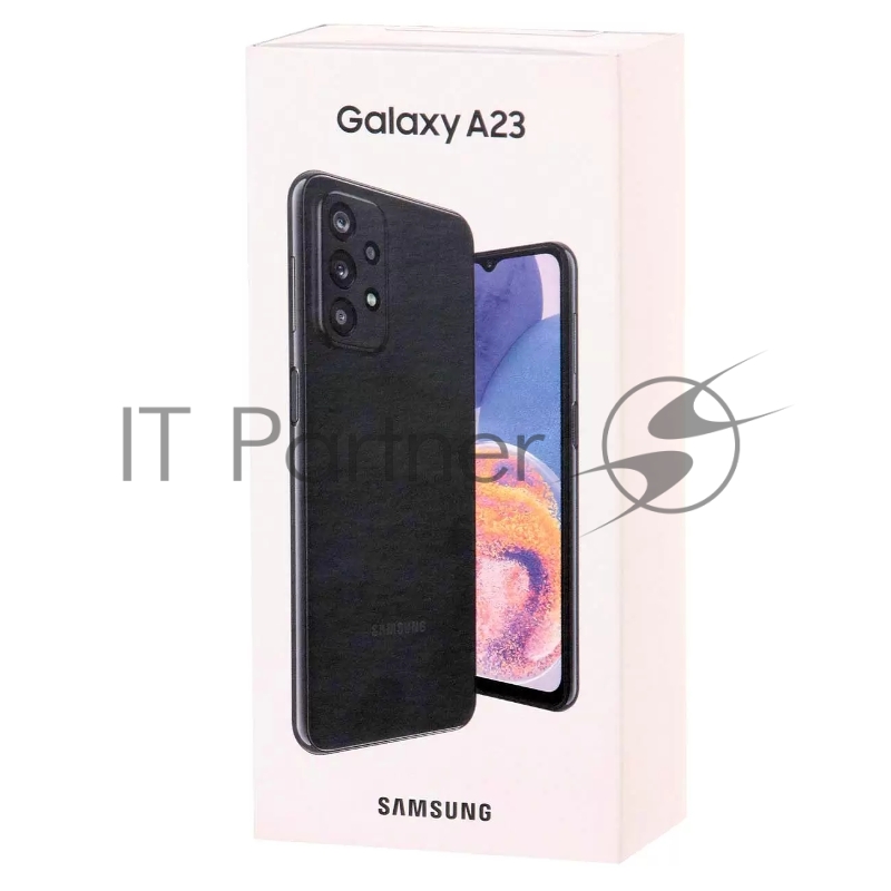 Смартфон Samsung SM-A235F Galaxy A23 128Gb 6Gb черный 3G 4G 2Sim 6.6 1080x2408 Android 12 50Mpix 802.11 a/b/g/n/ac NFC GPS microSD max1024Gb