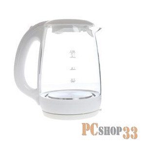 Чайник Чайник MYSTERY MEK-1642, 1,7л.. 1800Вт, стекло, белый