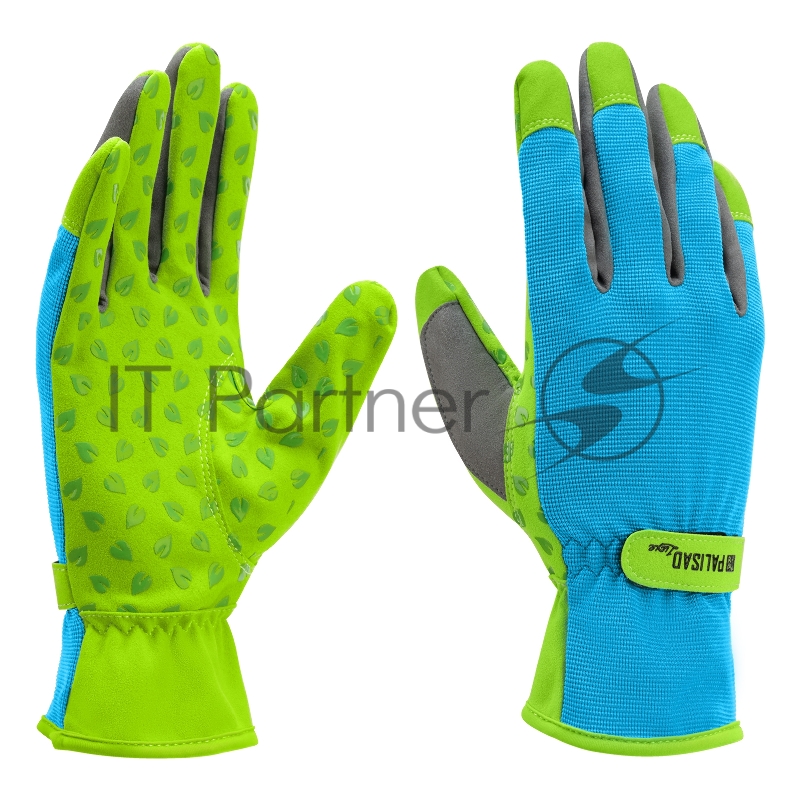 Перчатки садовые на липучке, силиконовое нанесение, размер 8, Luxe// Palisad