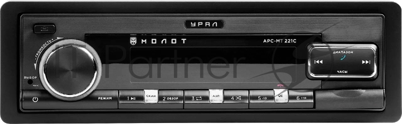Автомагнитола Ural Молот АРС-МТ 222С 1DIN 4x25Вт