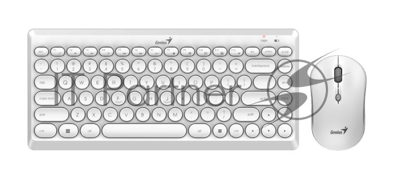 Комплект беспроводной Genius LuxeMate Q8000 (клавиатура LuxeMate Q8000/k + мышь LuxeMate Q8000/m ), White
