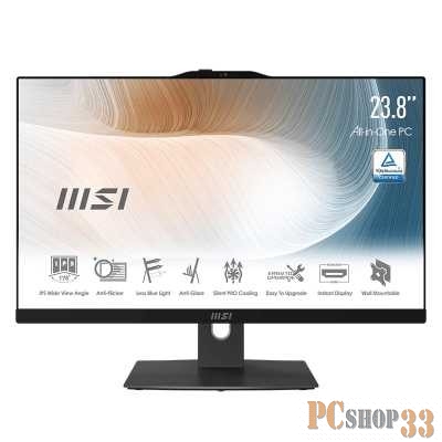 Моноблок MSI Pro Modern AM242P 12M AiO 23,8 FHD (1920x1080)IPS AG Non-touch, Core i7-1260P (2.1GHz), 32Gb DDR4, 512GB SSD M.2, Intel UHD, WiFi, BT, camera, WirelessKeyboard&mouse, DOS,1y