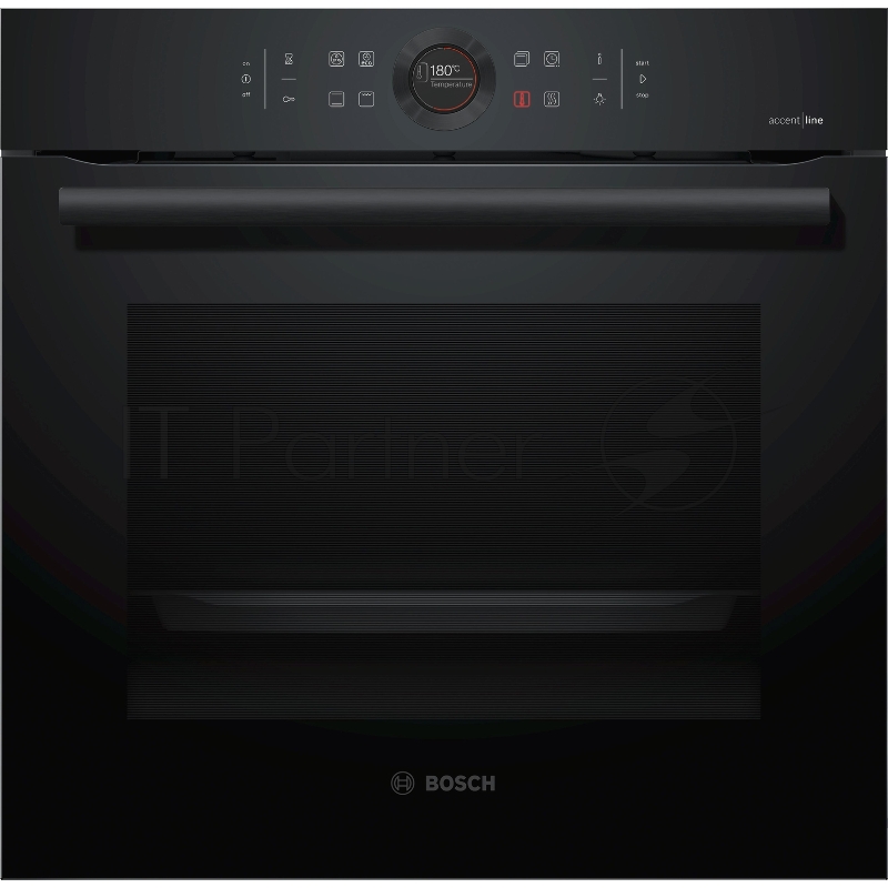 Электрический духовой шкаф Carbon Black,59.5x59.4x54.8 см, 71л, дисплей, 8 режимов