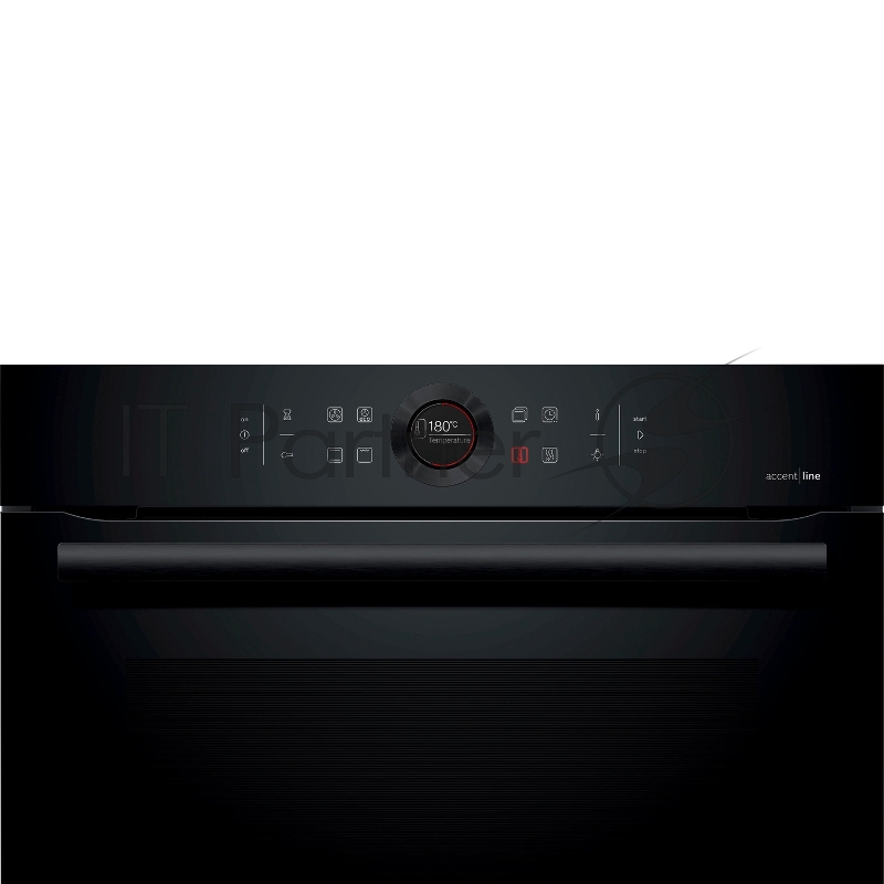 Электрический духовой шкаф Carbon Black,59.5x59.4x54.8 см, 71л, дисплей, 8 режимов