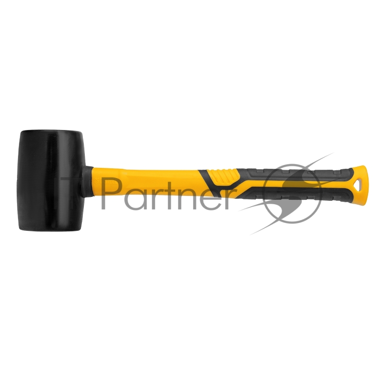 Киянка резиновая, 450 г, черная, фибергласовая рукоятка c TPR покрытием// Denzel