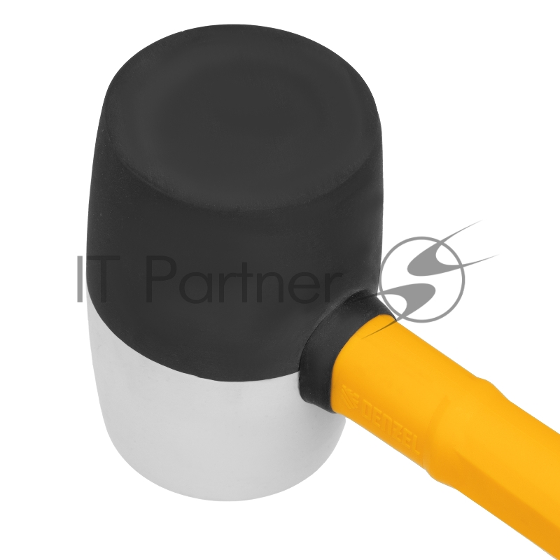 Киянка резиновая, 450 г, черно-белая, фибергласовая рукоятка c TPR покрытием// Denzel