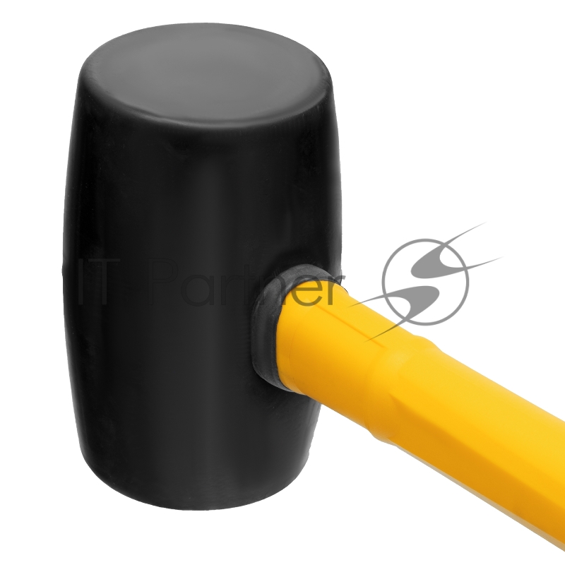 Киянка резиновая, 680 г, черная, фибергласовая рукоятка c TPR покрытием// Denzel