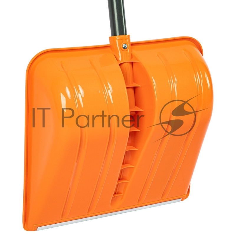 Лопата для уборки снега пластиковая, 400х405х1380 мм, стальной черенок, усиленная// Сибртех