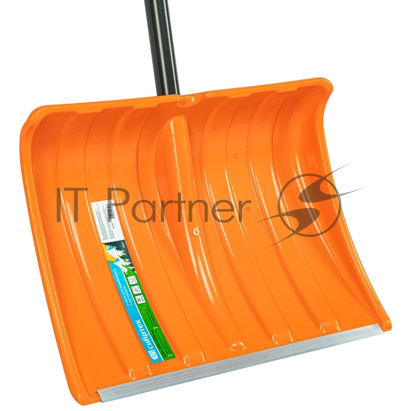 Лопата для уборки снега пластиковая, 490х370х1350 мм, стальной черенок, усиленная// Сибртех